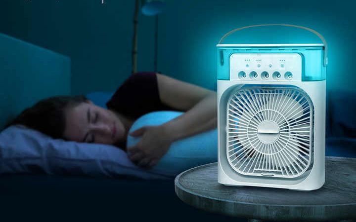 VENTILADOR Y AIRE ACONDICIONADO CON AROMAS Y LUCES LED