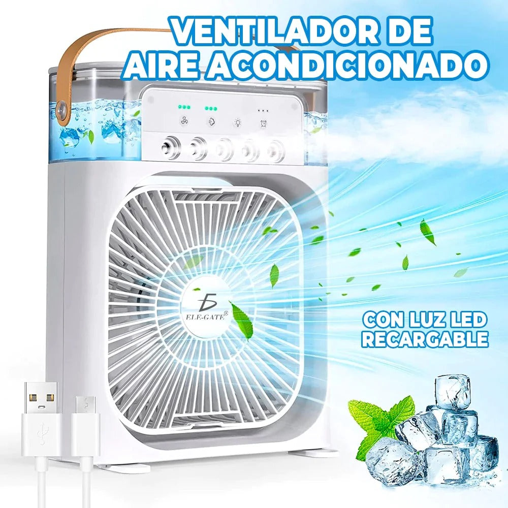 VENTILADOR Y AIRE ACONDICIONADO CON AROMAS Y LUCES LED